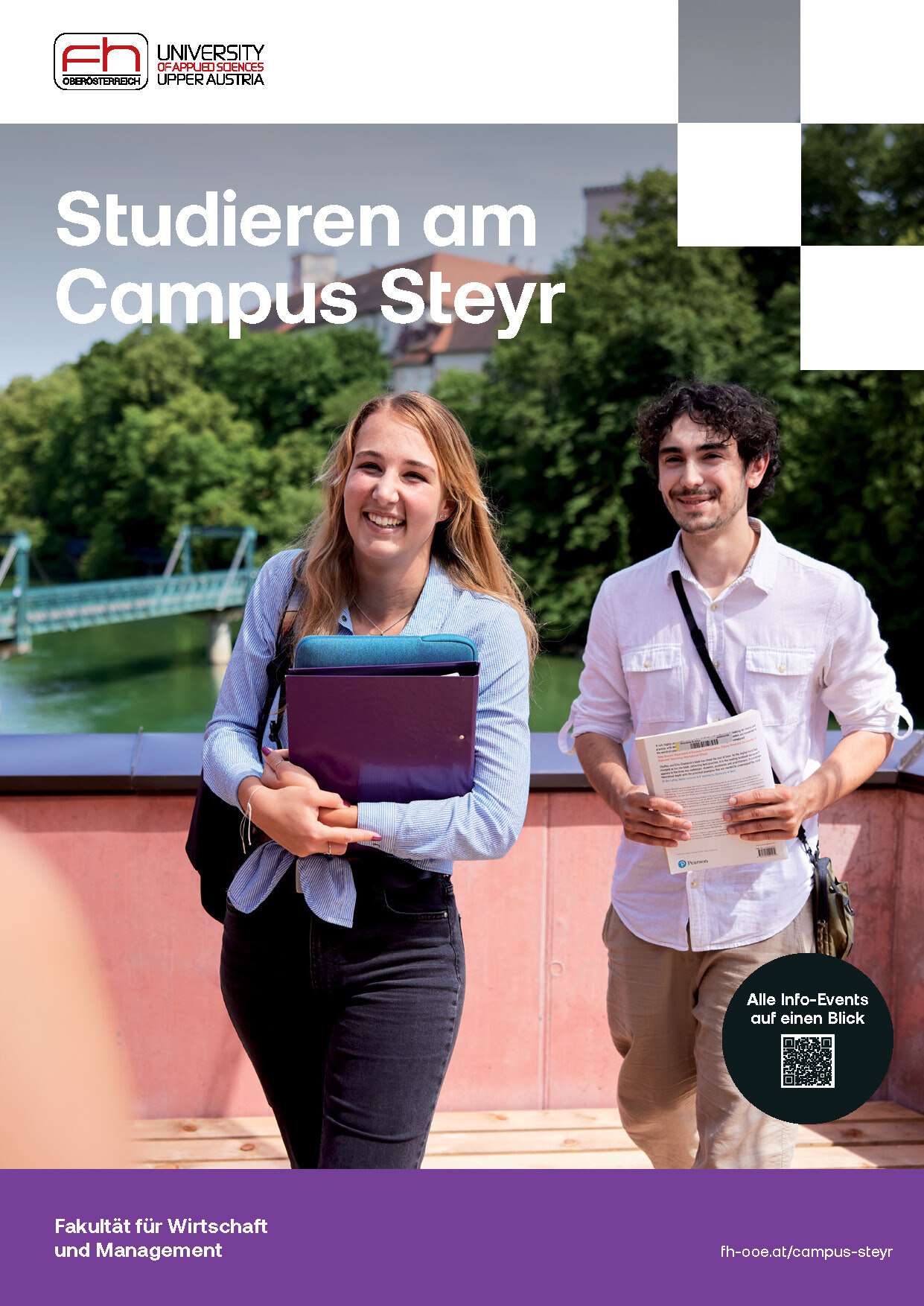 Titelblatt des Campusfolders Steyr