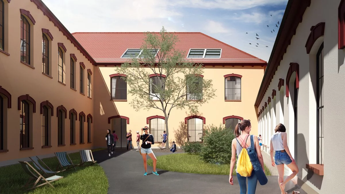Eingangsbereich Studentenwohnheim in der Blumauergasse