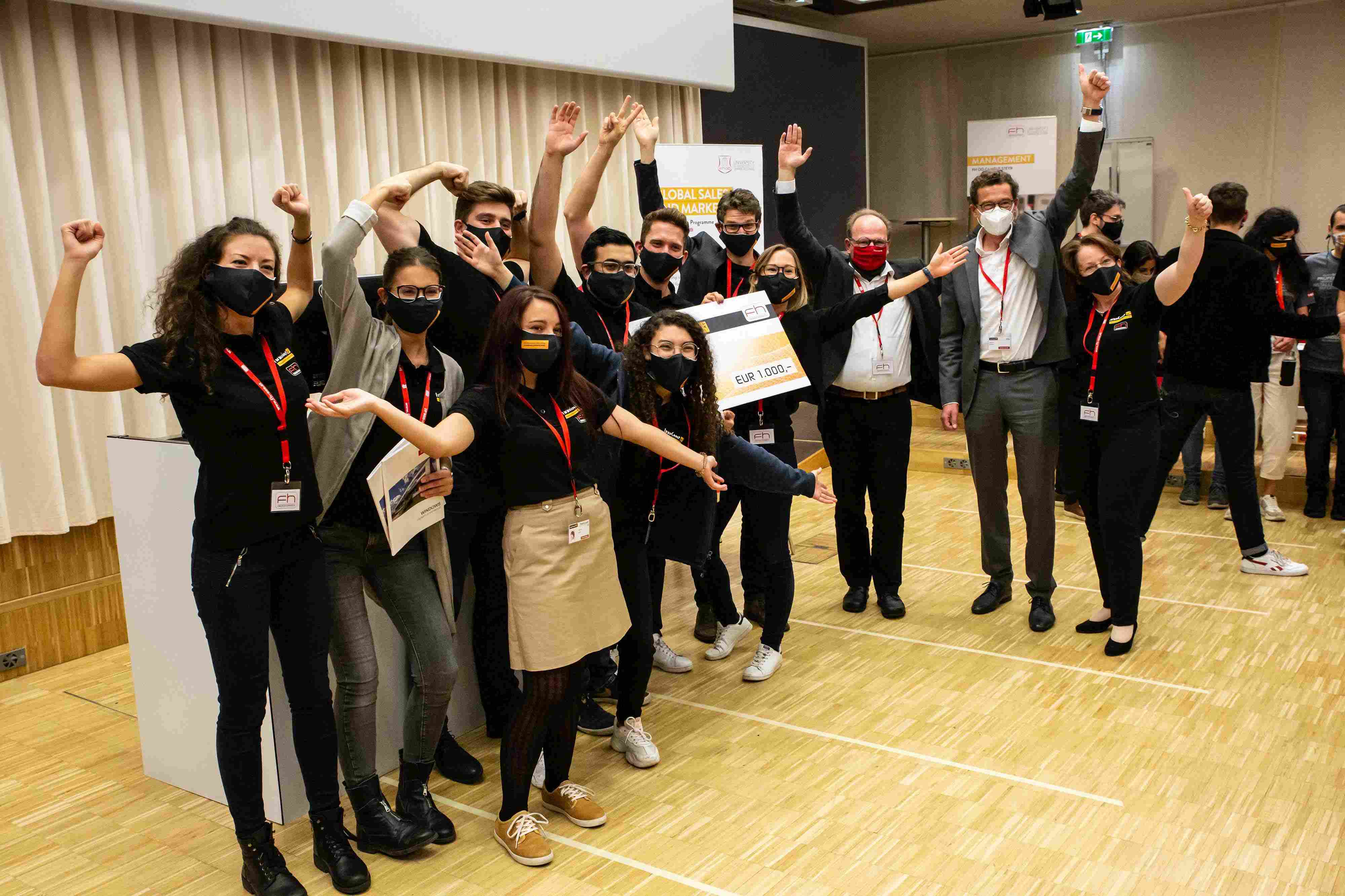 Winning group of Innocamp in the lecture hall