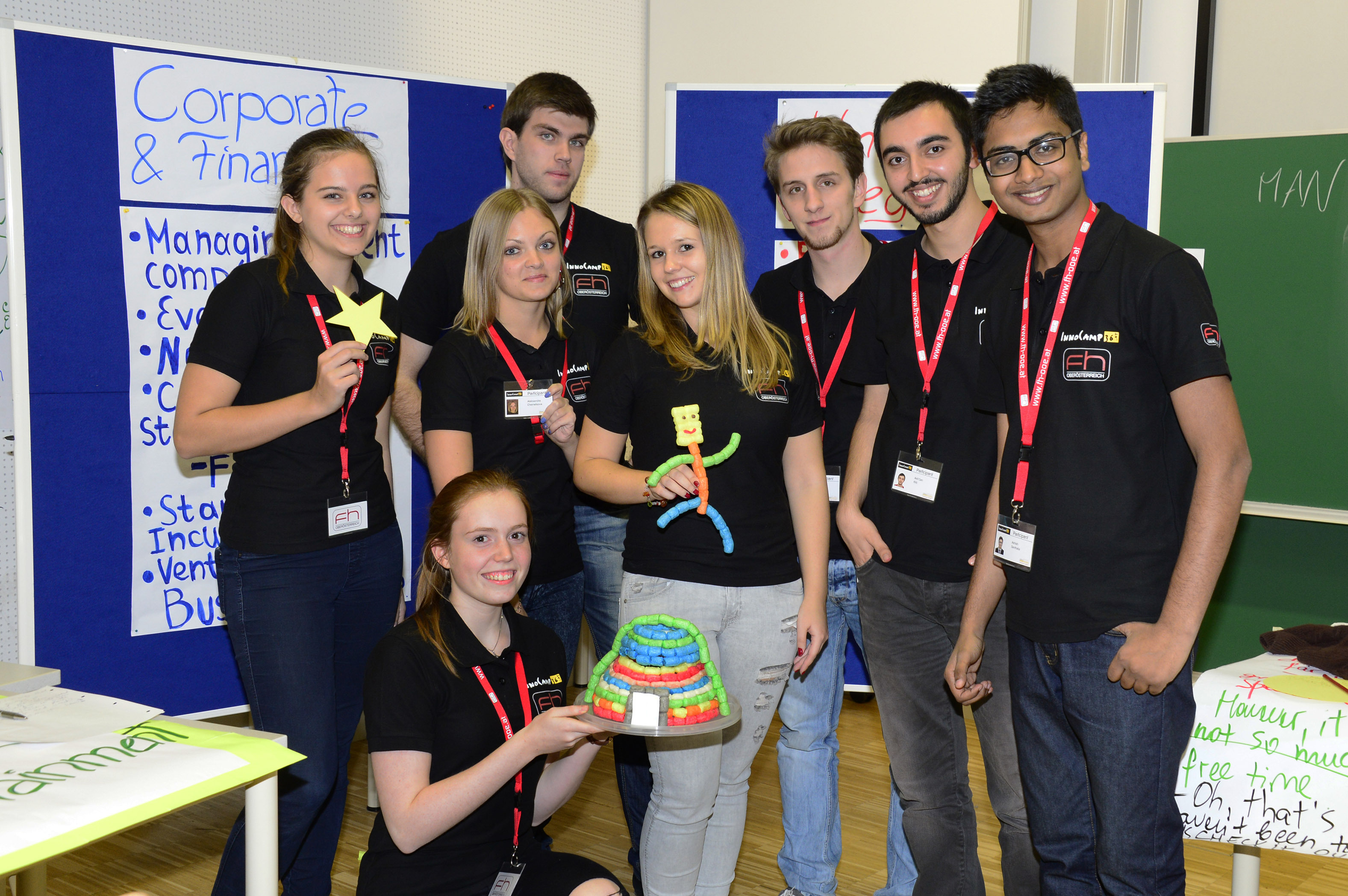Group photo of some students at the Innocamp