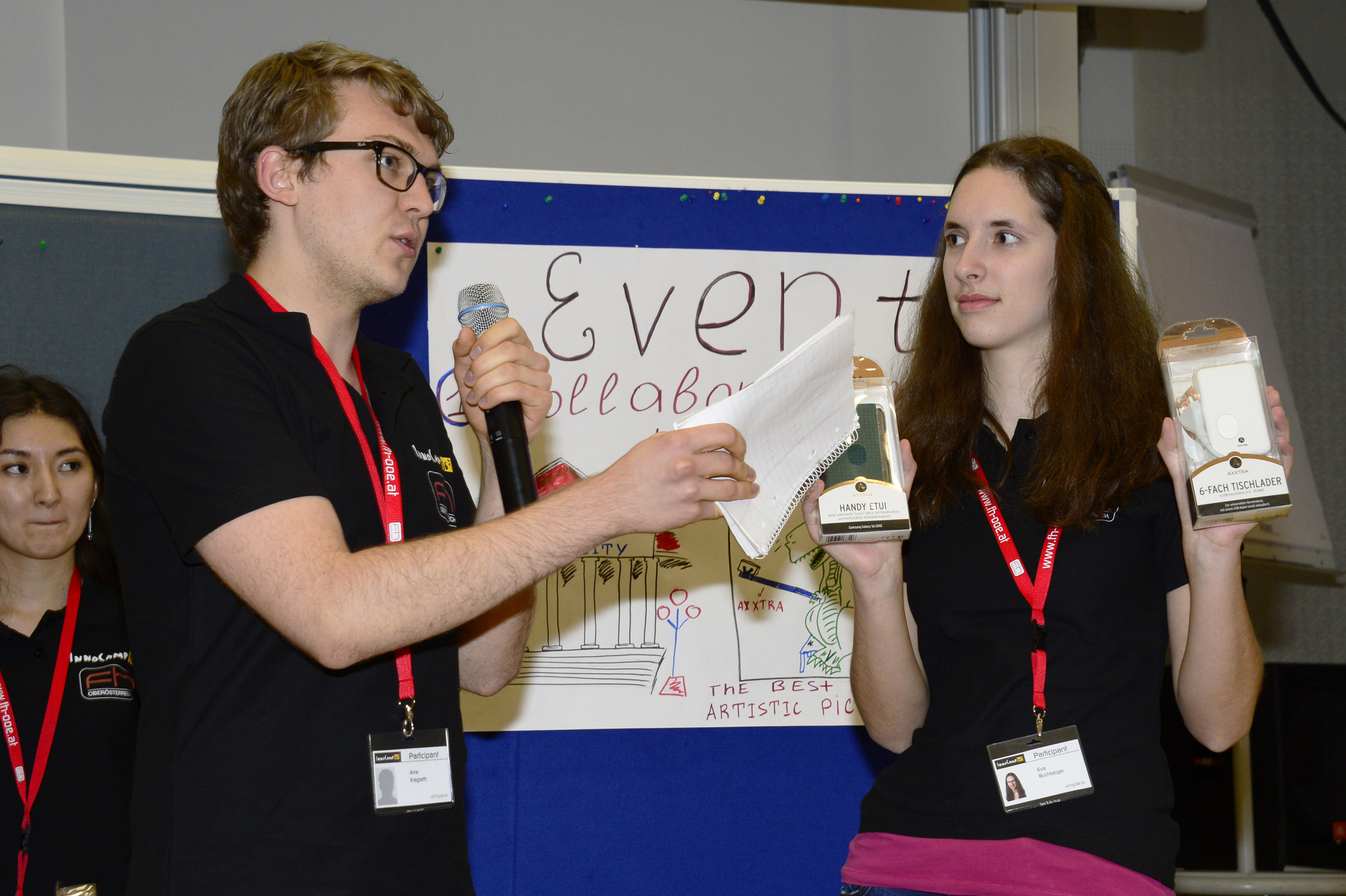 A student presents at the Innocamp36